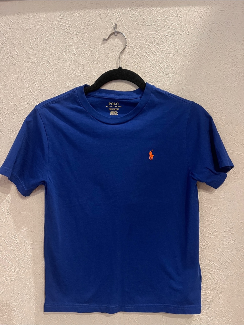 Polo by Ralph Lauren Royal Blue Crewneck Tee with Orange Pony. Boys 10/12.